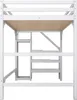 140x200cm Hochbett Weiß mit Stufentreppe, Kleiderschrank & Produktbild-Vorschau 18