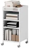 Libreria HOMCOM con rotelle, carrello porta libri con Anteprima dell’immagine prodotto 1