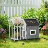 PawHut Niche pour chien extérieur en bois, avec terrasse et Voir les images du produit 2