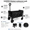 120-litrový, skladací vonkajší vozík s kolieskami, vonkajší Náhľad obrázku produktu 2
