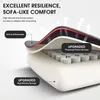 A cross-section diagram of a chair cushion showing its internal structure and materials. Podgląd zdjęcia produktu