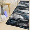Tapiso Läufer MAYA Modern Grau Blau Schwarz Wohnzimmer  120 Produktbild-Vorschau 1