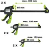 6x Einhandzwinge 3 Größen Schnellspannzwinge 35x105 mm Produktbild-Vorschau 2
