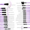 Sada štetcov na make-up 32 kusov fialového štetca na Náhľad obrázku produktu 2