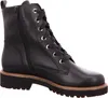A black leather lace-up boot is shown from the side against a white background. Produktbild-Vorschau