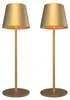 Ledvion 2x Wiederaufladbare LED Tischleuchte Messinggold Produktbild-Vorschau 1