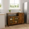 Relaxdays Küchenschrank mit Glastüren, HBT: 75 x 110 x 33 Produktbild-Vorschau 2