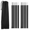 Faziango 2pcs Zeltstangen 2m Schwarz Tarpstange Sonnensegel Produktbild-Vorschau 1