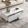 Merax Couchtisch mit 2 Schubladen und geriffelter Front, Produktbild-Vorschau 8
