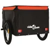 vidaXL Rimorchio per biciclette nero e arancione 45 kg di Anteprima dell’immagine prodotto 7