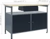 vidaXL Werkbank Schwarz 120x60x85 cm Stahl Produktbild-Vorschau 10