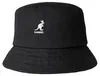 Kangol rollbar Washed Bucket Fischerhut aus reiner Baumwolle in schwarz