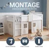 Hoogslaper met matras 90x200 cm, wit. Kinderbed met ladder, Productafbeelding-voorbeeld 16