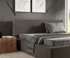 A bedroom scene with a bed, nightstand, and artwork. Náhled obrázku produktu