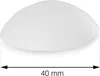 Dveřní zarážka Ø 40 mm bílá 2 ks Náhled obrázku produktu 2