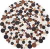 BELIANI Teppich Braun Beige Schwarz Echtleder ø 140 cm Produktbild-Vorschau 1
