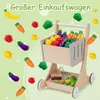 Spielladen-Set aus Holz mit Einkaufswagen und Kasse Produktbild-Vorschau 4