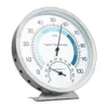 Raumthermometer und Hygrometer aus Edelstahl – Präziser Produktbild-Vorschau 1