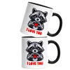 I love you Süßer Waschbär Herz Tasse Schwarz Freundschaft Produktbild-Vorschau 2
