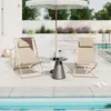 home24 Liegestuhl - 2er-Set - Stahl / Polyrattan Produktbild-Vorschau 2
