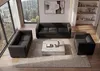 3-2-1 Couchgarnitur Lille  Leder, schwarz Produktbild-Vorschau 3