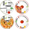 set de 4 assiettes à pizza Tomate | Blanc avec décor Vert & Voir les images du produit 2
