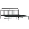 The Living Store Bettgestell mit Kopfteil Metall Schwarz Produktbild-Vorschau 4