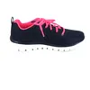 A side view of a navy and pink Skechers shoe against a white background. Produktbild-Vorschau