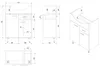 Aqualine ZOJA Unterschrank 61,5x74x32cm, 2x Tür, 1x Produktbild-Vorschau 5