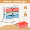 COSTWAY Rollcontainer mit 6 Schubladen aus Kunststoff, Produktbild-Vorschau 3