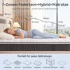 Matratze 180x200 22cm Integrierter Topper Matratze 7 zonen Produktbild-Vorschau 4