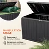 Deuba® Coffre de rangement extérieur 270L Noir – Coffre Voir les images du produit 5