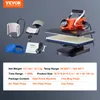 VEVOR 5-in-1-Hitzepresse, 12 x 15 Zoll, schnelles Produktbild-Vorschau 7