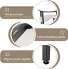 A diagram highlighting features of a set of nesting coffee tables. Voir les images du produit
