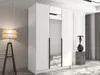Vysoká šatní skříň 150 cm se zrcadlem SHEELA 2 - bílá / Náhled obrázku produktu 1