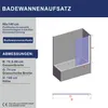 AQUALAVOS Duschwand Badewannenaufsatz 80x140cm Produktbild-Vorschau 7