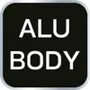 A black square with rounded corners containing white text that reads "ALU BODY". Anteprima dell’immagine prodotto