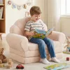 COSTWAY 2 w 1 – sofa dla dzieci, kanapa z funkcją spania, Podgląd zdjęcia produktu 2