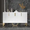 Merax kredens 140x40x80 cm biały wysoki połysk, komoda z 4 Podgląd zdjęcia produktu 1