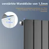 SONNI radiatore a pannello orizzontale antracite 630×1004mm Anteprima dell’immagine prodotto 7