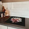 KitchenYeah© Herdabdeckplatte Blumen - Rosa - Schwarz - Produktbild-Vorschau 5