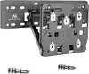 A black wall mount bracket for a QLED TV, shown with some included hardware. Anteprima dell’immagine prodotto