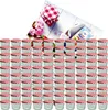 100er Set Sturzglas 230 ml To 82 rot karierter Deckel incl. Produktbild-Vorschau 1