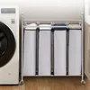 Chariot de tri du linge à 4 compartiments, panier à linge Voir les images du produit 8