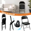 Klappstühle 4er Set mit gepolsterten Sitzen, bis 204KG, Produktbild-Vorschau 5