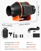 SucceBuy Wentylator kanałowy 101,6 mm z filtrem z węglem Podgląd zdjęcia produktu 7