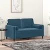 vidaXL Cuscino decorativo 2 pz. Velluto blu Ø15x50 cm Anteprima dell’immagine prodotto 2