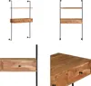 vidaXL Wandschreibtisch 90 x 40 x 170 cm Massivholz Akazie Produktbild-Vorschau 1