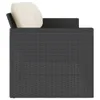 Möbel Gartensofa mit Kissen 3-Sitzer Schwarz Poly Rattan - Produktbild-Vorschau 5