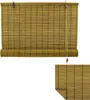 A bamboo roller blind is shown against a white background, with a close-up inset of the texture. Produktbild-Vorschau